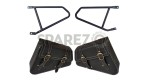 Royal Enfield Interceptor 650 Mounting Rails With Pannier Bags Pair Black - SPAREZO